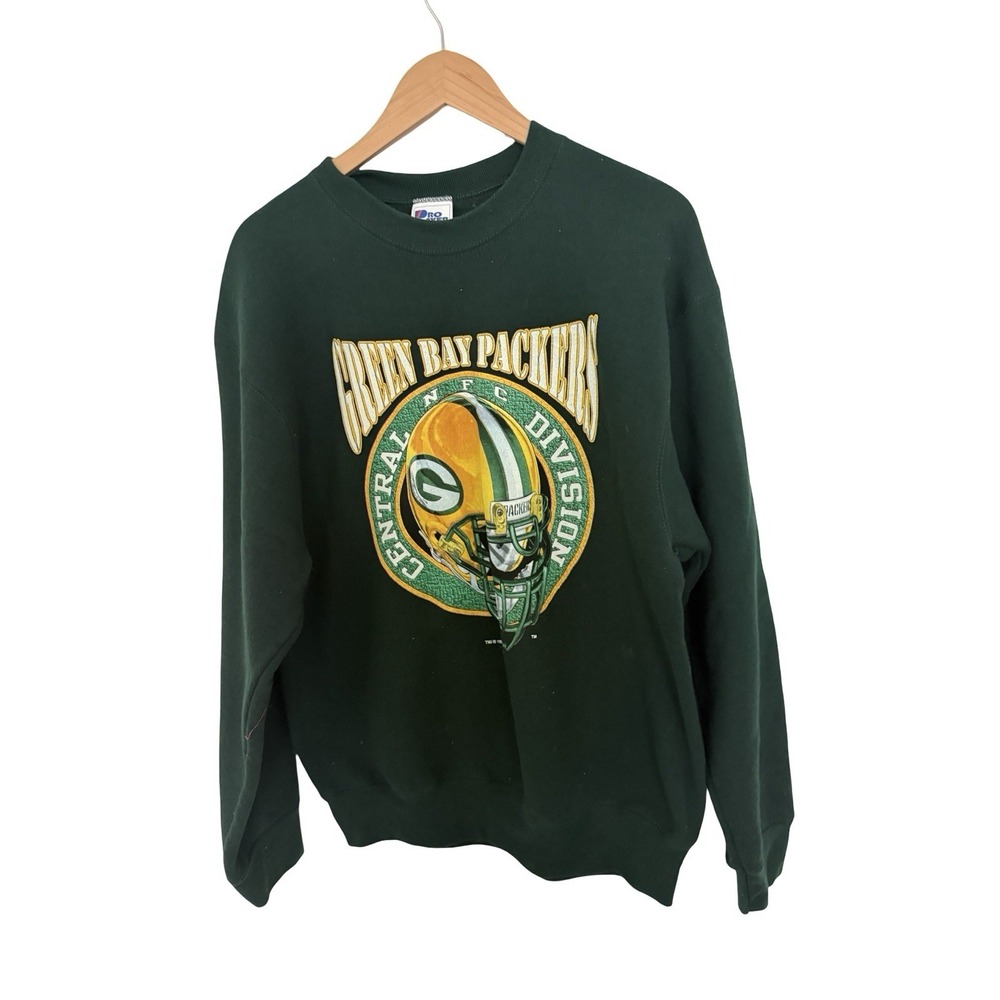 Vintage Green Bay Packers Sweatshirt Mens large Green Football Pro Player 1995